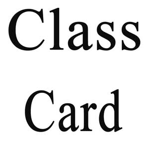 Class Cards for Group Classes
